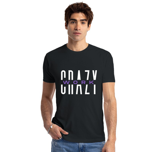 CRAZY WORK Tee – Black
