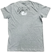 Classic Grey T-Shirt With White/Black Letters Front