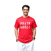 Classic Red T-Shirt With White/Black Letters Front