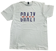 Classic White T-Shirt With Purple/Orange Letters Front