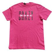 Classic Pink T-Shirt With Black/White Letters Front