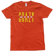 Classic Orange T-Shirt With Yellow/White Letters Front