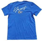 Classic Royal Blue T-Shirt With Black/White Letters Front