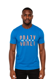 CRAZY WORK Tee – Blue