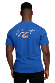 CRAZY WORK Tee – Blue