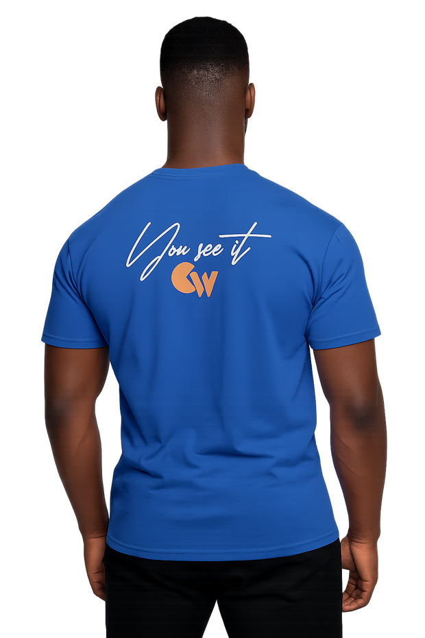 CRAZY WORK Tee – Blue