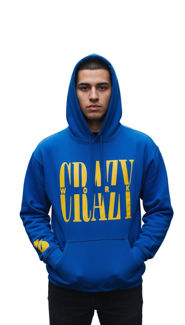 Limited Edition Royal Blue Hoodie With Yellow Letters