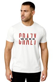 CRAZY WORK Tee – White