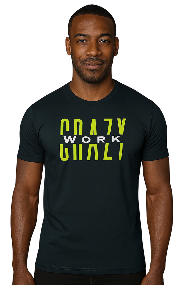 CRAZY WORK Tee – Black