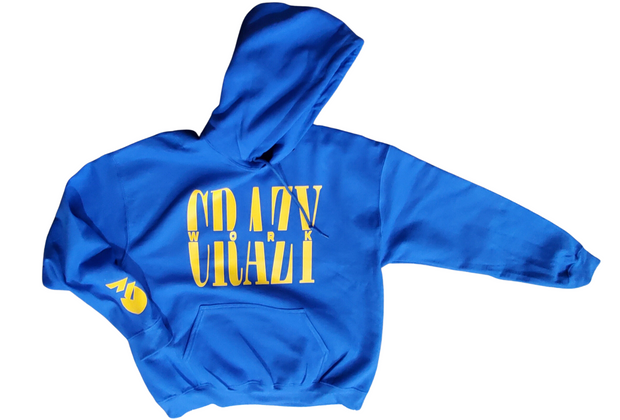Limited Edition Royal Blue Hoodie With Yellow Letters