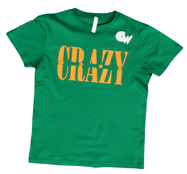 Classic Green T-Shirt With Orange Letters