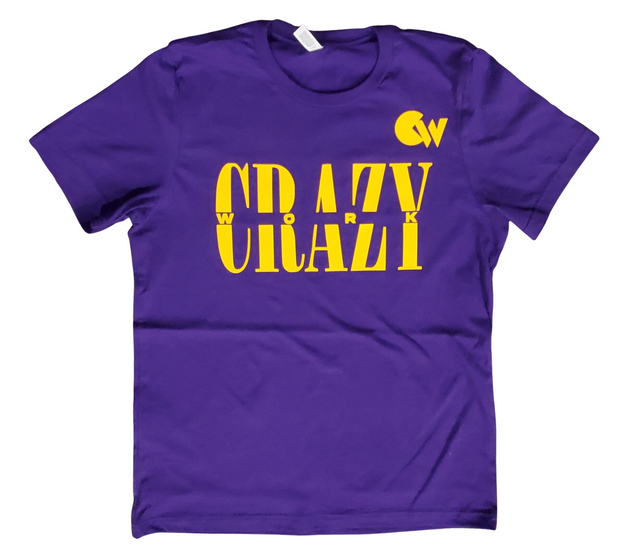 Classic Purple T-Shirt With Yellow Letters