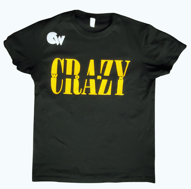 Classic Black T-Shirt With Yellow Letters