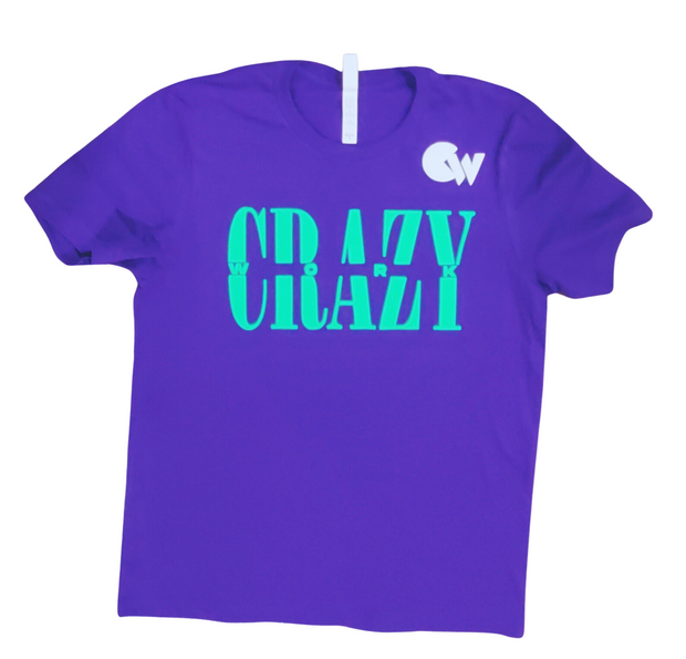 Classic Purple T-Shirt With Neon Green Letters